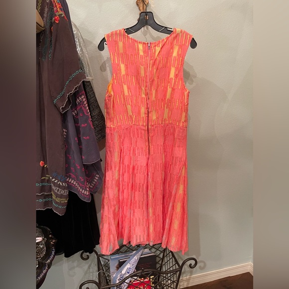 Tracy Reese dress peach & yellow - Picture 5 of 10